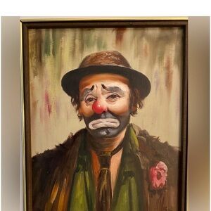 Breathtaking DAVID DUCHOVNY Emmett Kelly Oil Painting by CALIFORNICATION  🎨